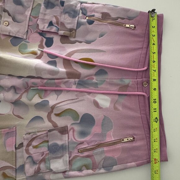 Cynthia Rowley Printed Cotton Twill Cargo Pants, Size S Runs Big - Picture 15 of 17